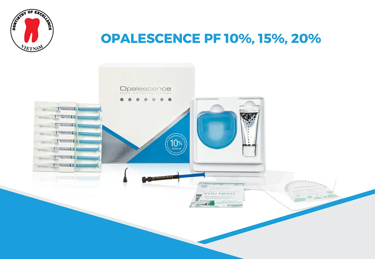 tẩy trắng răng với opalescence pf 10%, 15%, 20%, 35%